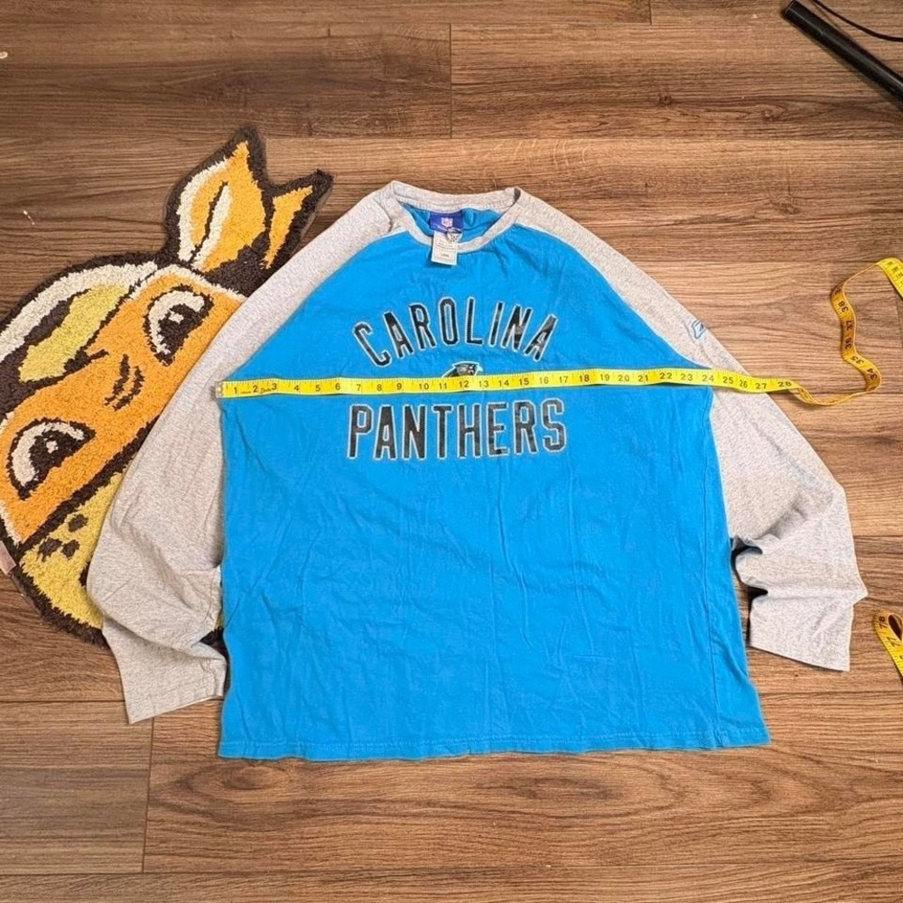 Reebok y2k Carolina Panthers NFL long sleeve shirt Size L (0157) - Picture 2 of 4